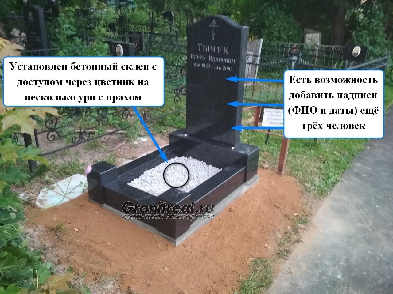 Могилы со склепами