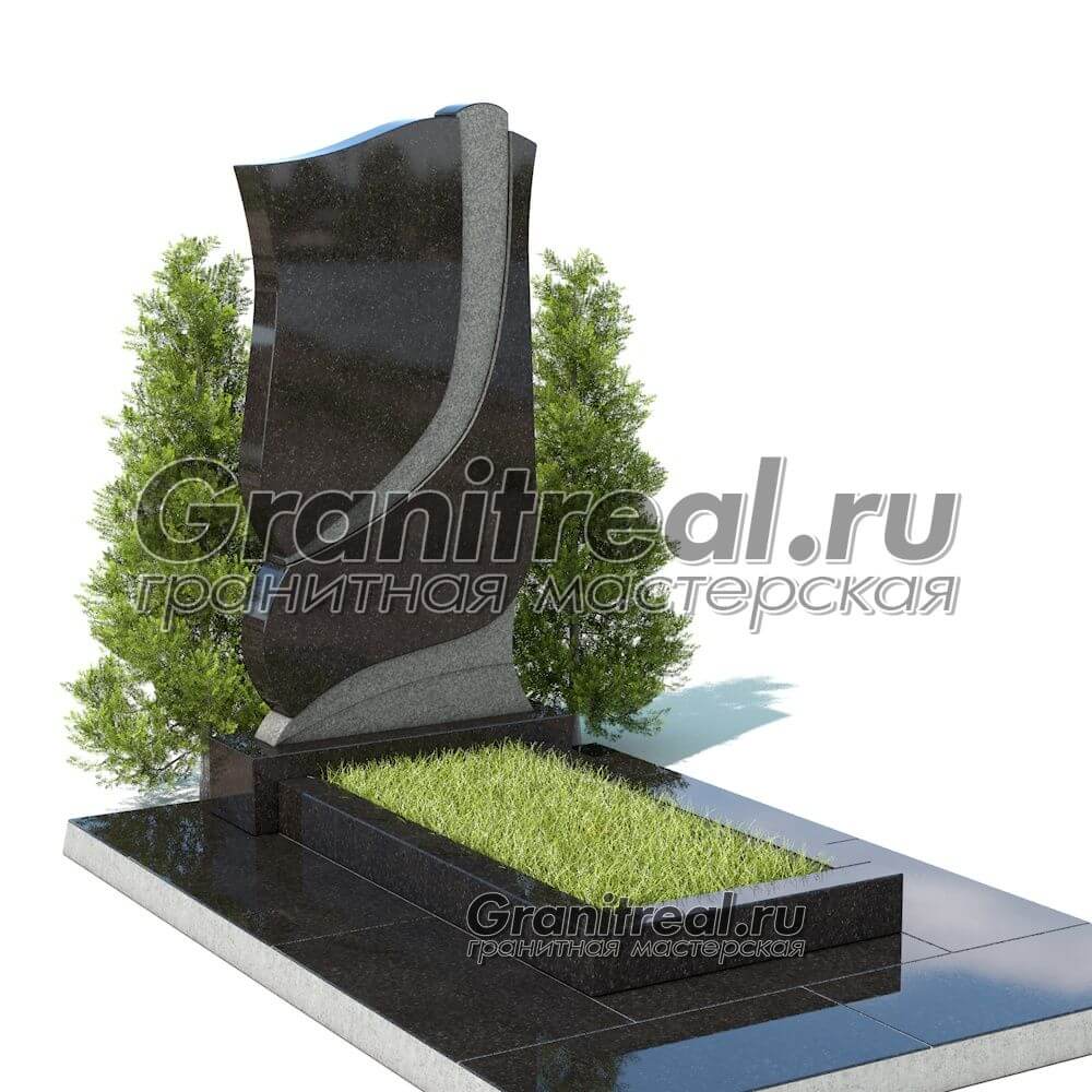 Вертикальный памятник из гранита
