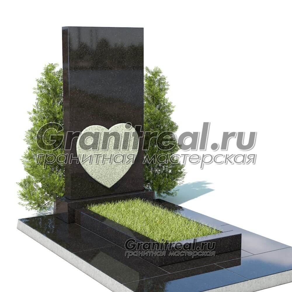 Вертикальный памятник из гранита