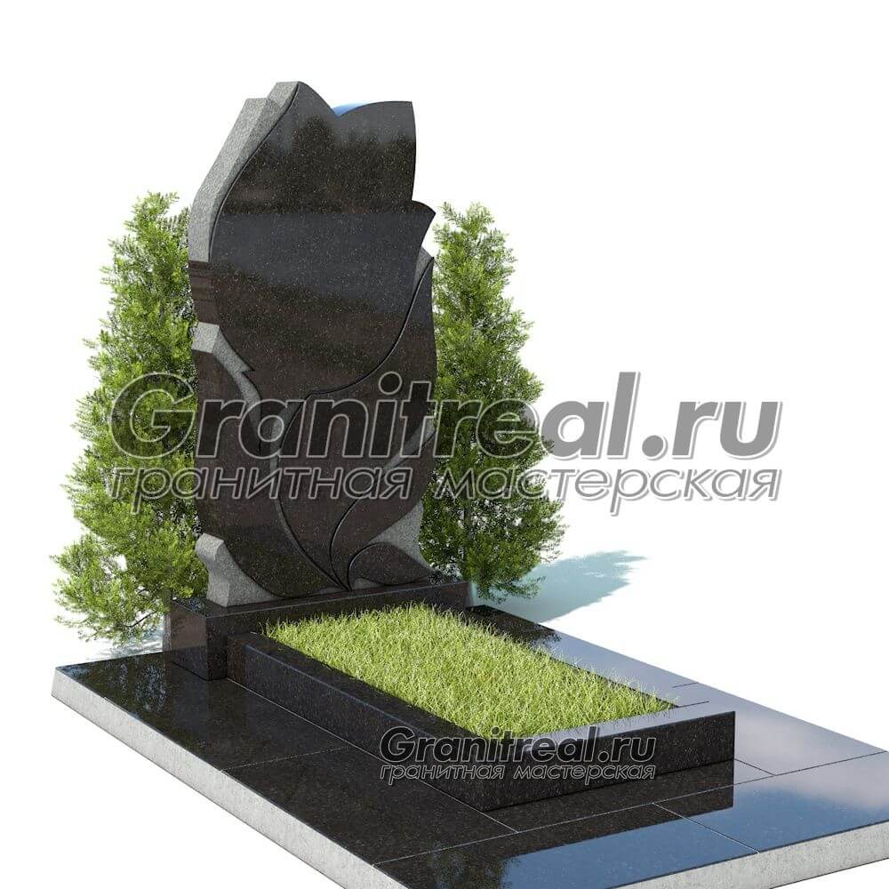 Вертикальный памятник из гранита