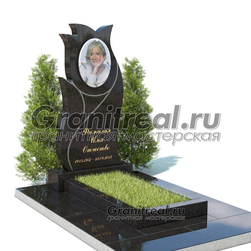 Вертикальный памятник из гранита