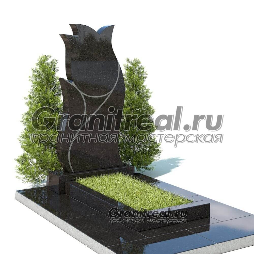 Вертикальный памятник из гранита