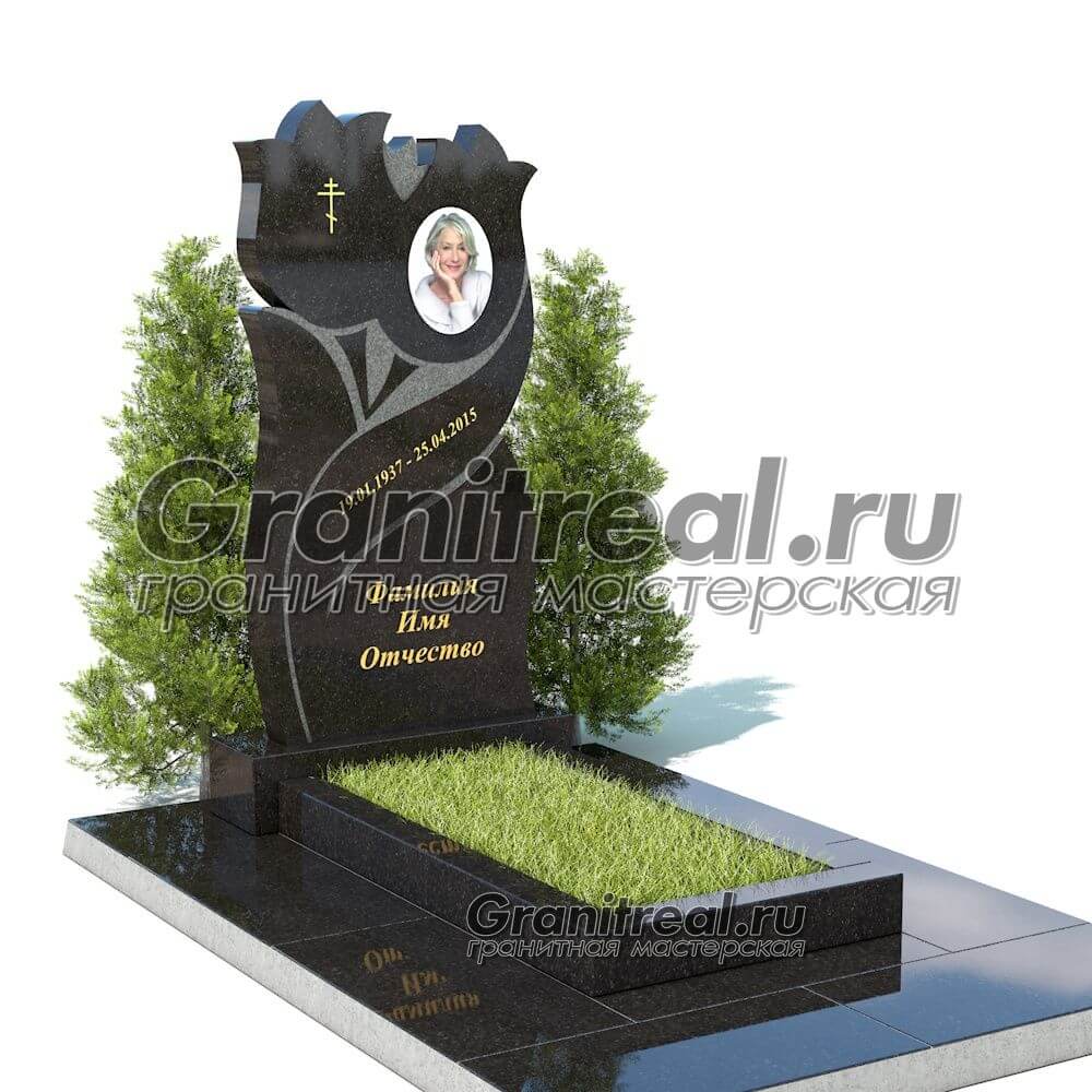Вертикальный памятник из гранита
