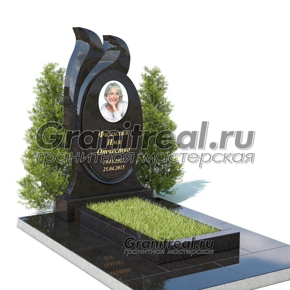 Вертикальный памятник из гранита