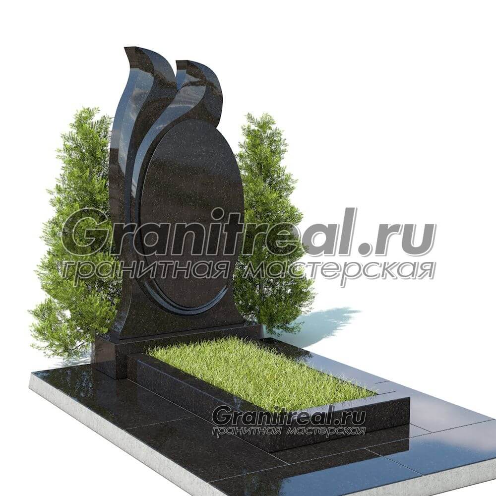 Вертикальный памятник из гранита