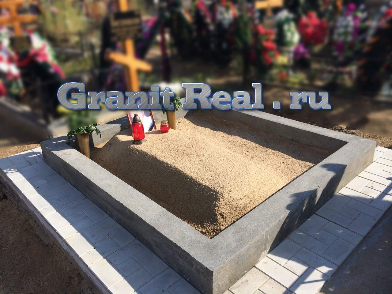 бетонный цоколь на могилу