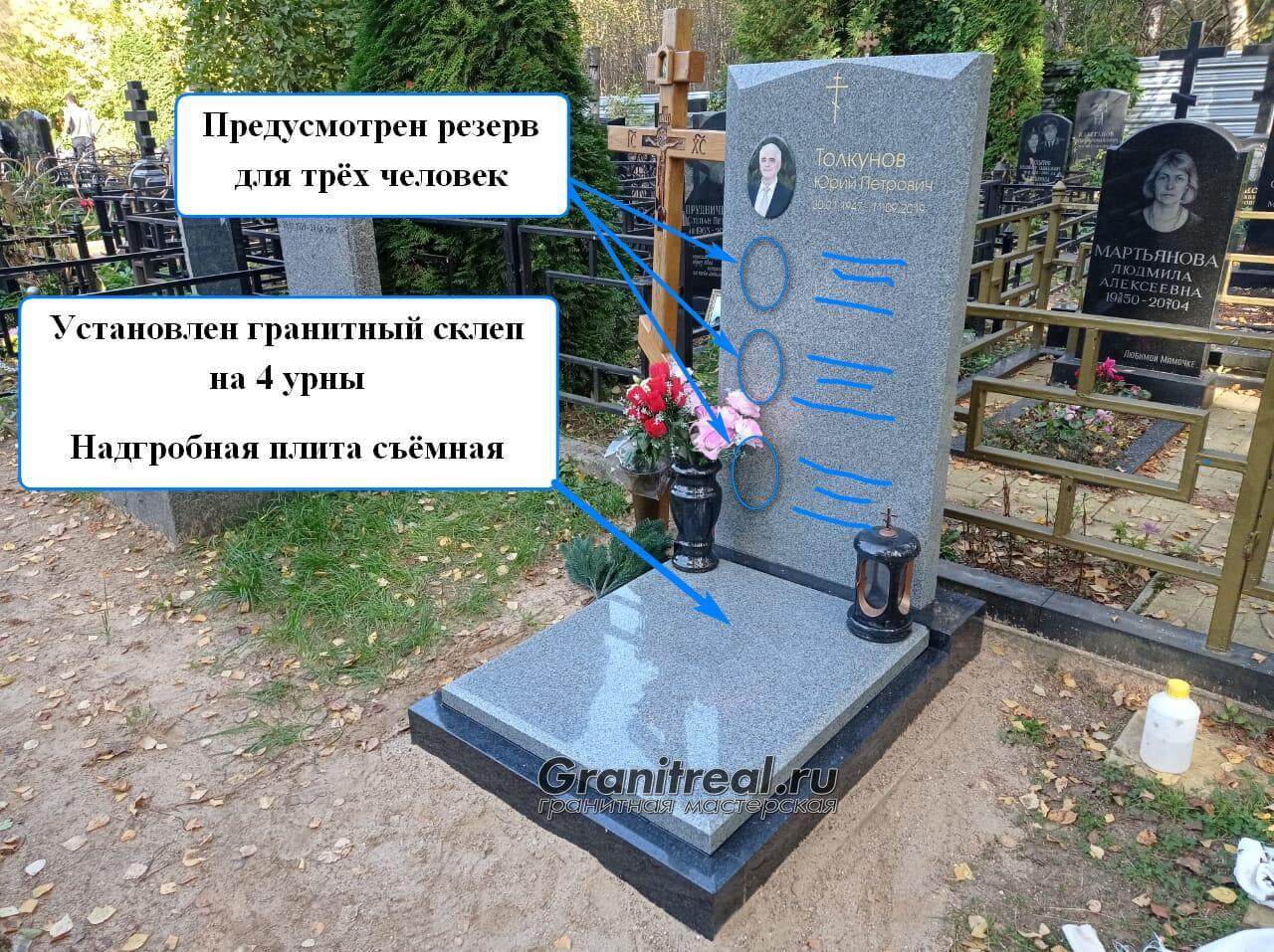 Могилы со склепами